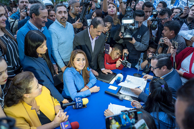 Se registra María Teresa Jiménez para la reelección a la alcaldía de Aguascalientes