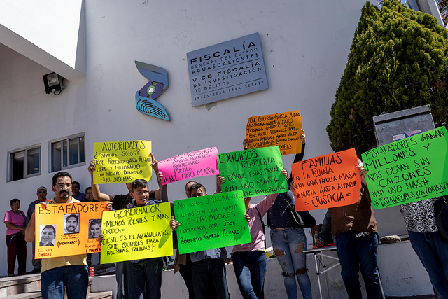 Se manifiestan defraudados por Inverplus en Aguascalientes