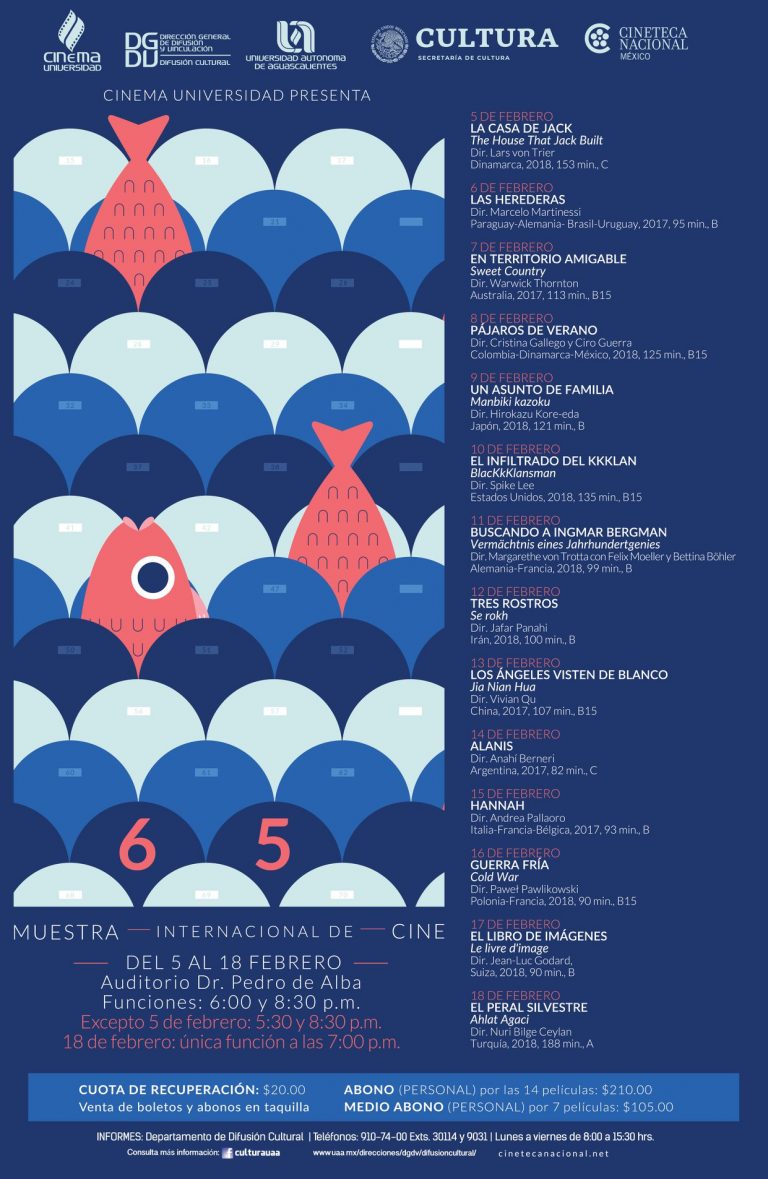 Todo lo que tienes saber sobre la 65 Muestra Internacional de Cine en la Autónoma de Aguascalientes