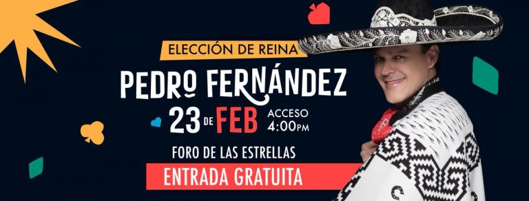 Pedro Fernández, en la elección de reina de la Feria Nacional de San Marcos de Aguascalientes
