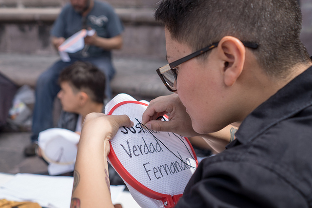 Bordados para levantar la voz y exigir justicia en Aguascalientes