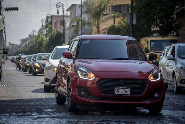 Se manifiestan conductores de plataformas digitales de Aguascalientes contra disposiciones estatales