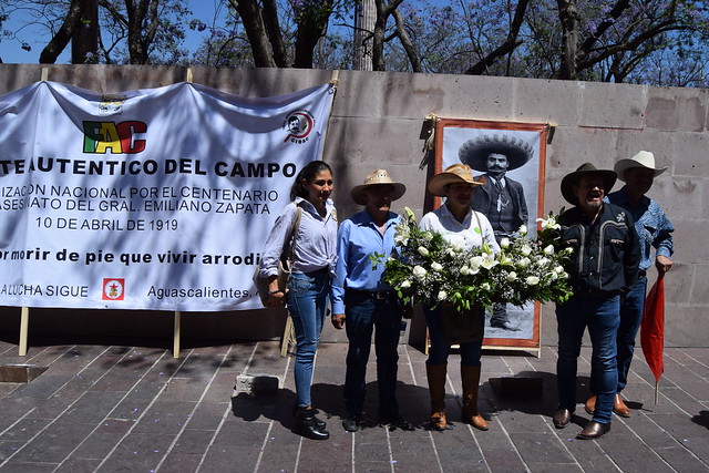 Conmemoran Centenario Luctuoso de Emiliano Zapata, en Aguascalientes