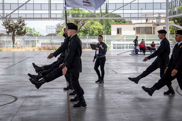 Se realizaron encuentros nacionales de bandas de guerra y escoltas de bandera en Aguascalientes