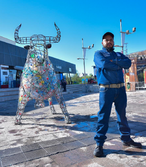 José Andrés Ramírez, creador del contenedor El Toro para residuos sólidos en la FNSM de Aguascalientes