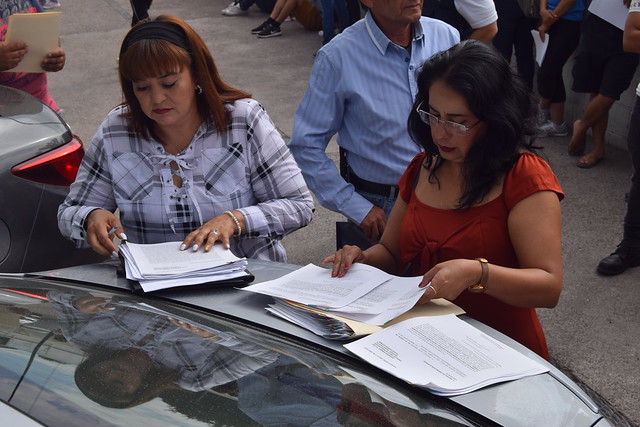 Delegados sindicales del Sutema acudieron al Tribunal de Arbitraje del Estado de Aguascalientes
