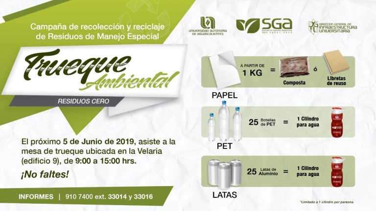 Autónoma de Aguascalientes realiza la tercera edición de Trueque Ambiental