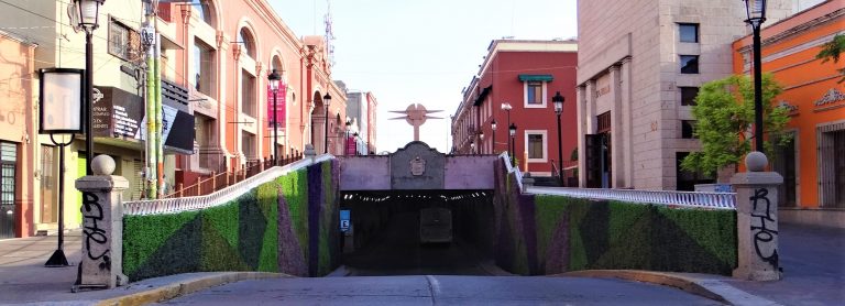 De piel artificial. El paso a desnivel vehicular de la Plaza Patria
