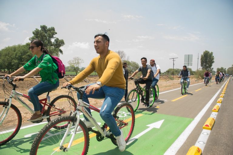 Inauguran el eje ciclista Pabellón-Tec de Pabellón de Arteaga, Aguascalientes
