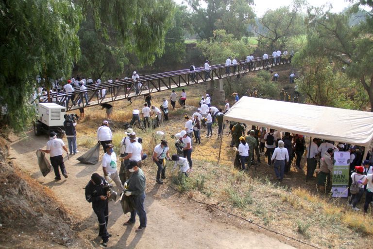 Realizan jornada de limpieza del Río San Pedro en Aguascalientes