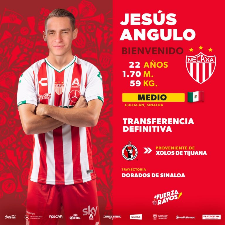 Ficha Necaxa Aguascalientes a Jesús Ricardo Angulo