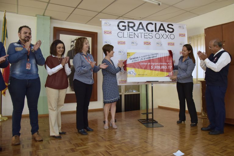Cáritas de Aguascalientes recibe donativo de más de 300 mil pesos