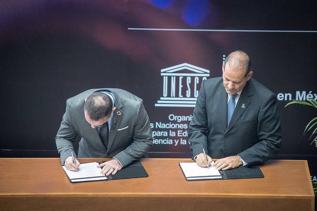 Firman Gobierno de Aguascalientes y Unesco convenio de cooperación