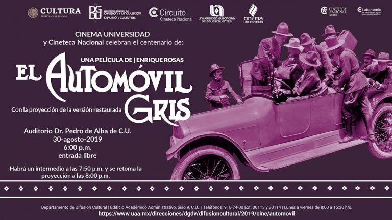 Proyectará Autónoma de Aguascalientes función especial de El automóvil gris 