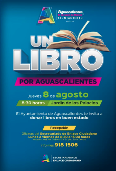 Invitan a participar en programa de donación de libros en Aguascalientes