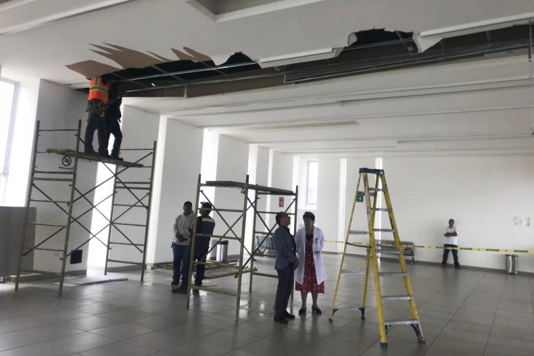 Daños en la sala de espera del Hospital Hidalgo de Aguascalientes por lluvias no representan riesgo en operatividad