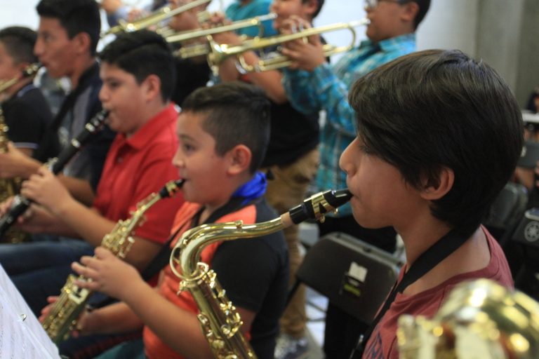 Niños de la Comunidad de Orquestas Infantiles de Aguascalientes celebraron su segundo aniversario