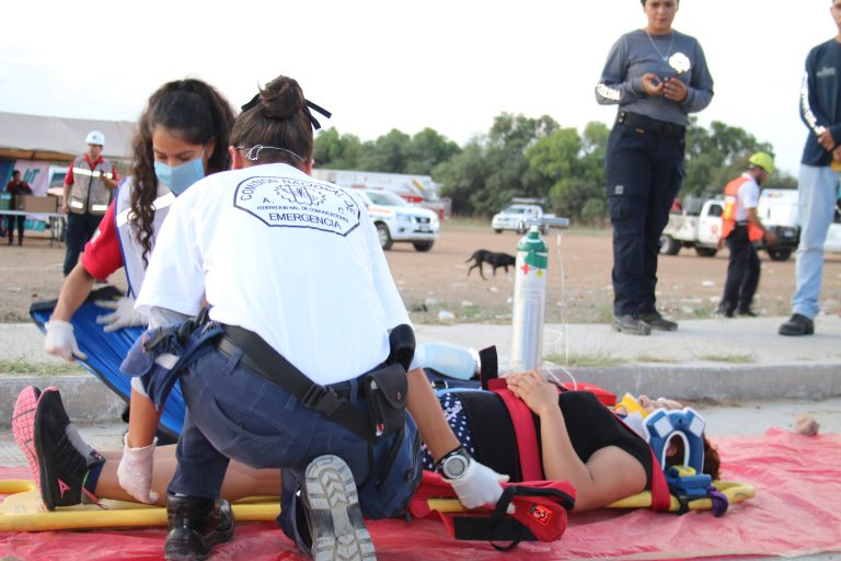 Alumnos de la Universidad Tecnológica de Aguascalientes realizaron simulacro de rescate en comunidad de Jesús María