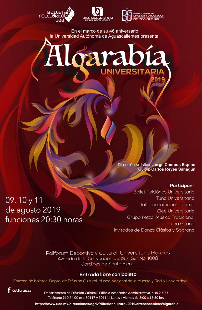 Autónoma de Aguascalientes invita al espectáculo multidisciplinario Algarabía Universitaria 2019