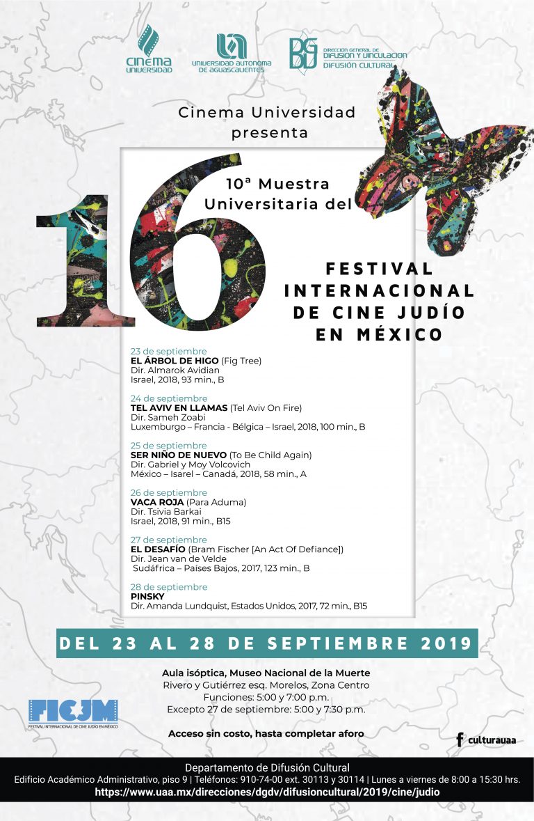 Autónoma de Aguascalientes será sede de la Décima Muestra Universitaria del Festival Internacional de Cine Judío en México