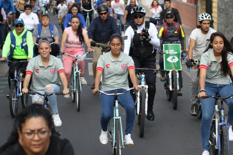Participa Necaxa Aguascalientes en rodada por el Día Mundial Sin Auto  