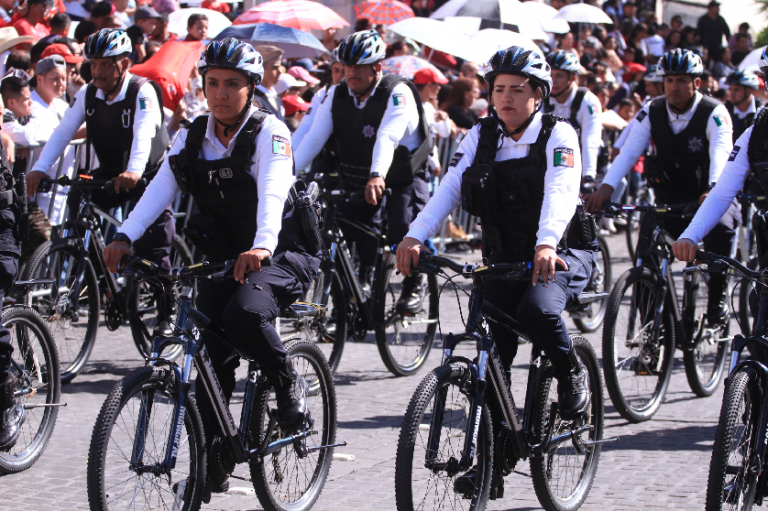 Participaron 400 elementos municipales en Desfile Cívico Militar en Aguascalientes