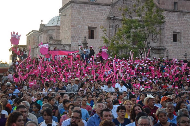 Un caos, el centro de la ciudad durante protesta de Teresa Jiménez, alcaldesa de Aguascalientes capital