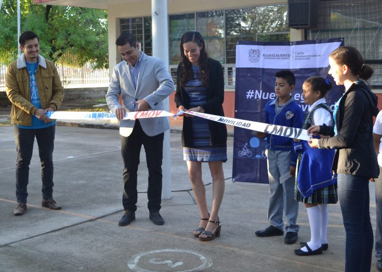 Celebran Día Internacional de Caminar y Pedalear a la Escuela, en Aguascalientes
