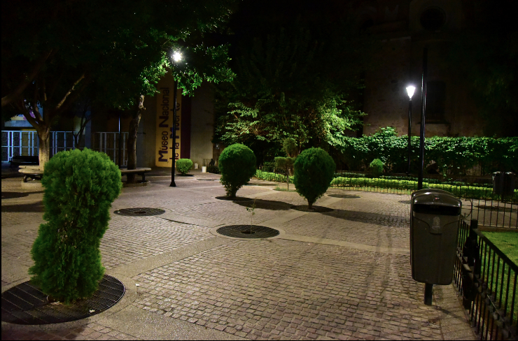 Se reemplazaron luminarias en el Jardín de San Diego en Aguascalientes