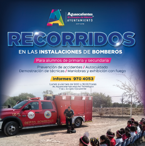 Realizará Protección Civil capitalina visitas guiadas a estudiantes de Aguascalientes