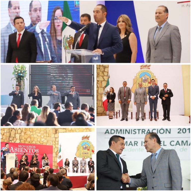 Rinden protesta alcaldes y cabildos de siete municipios de Aguascalientes