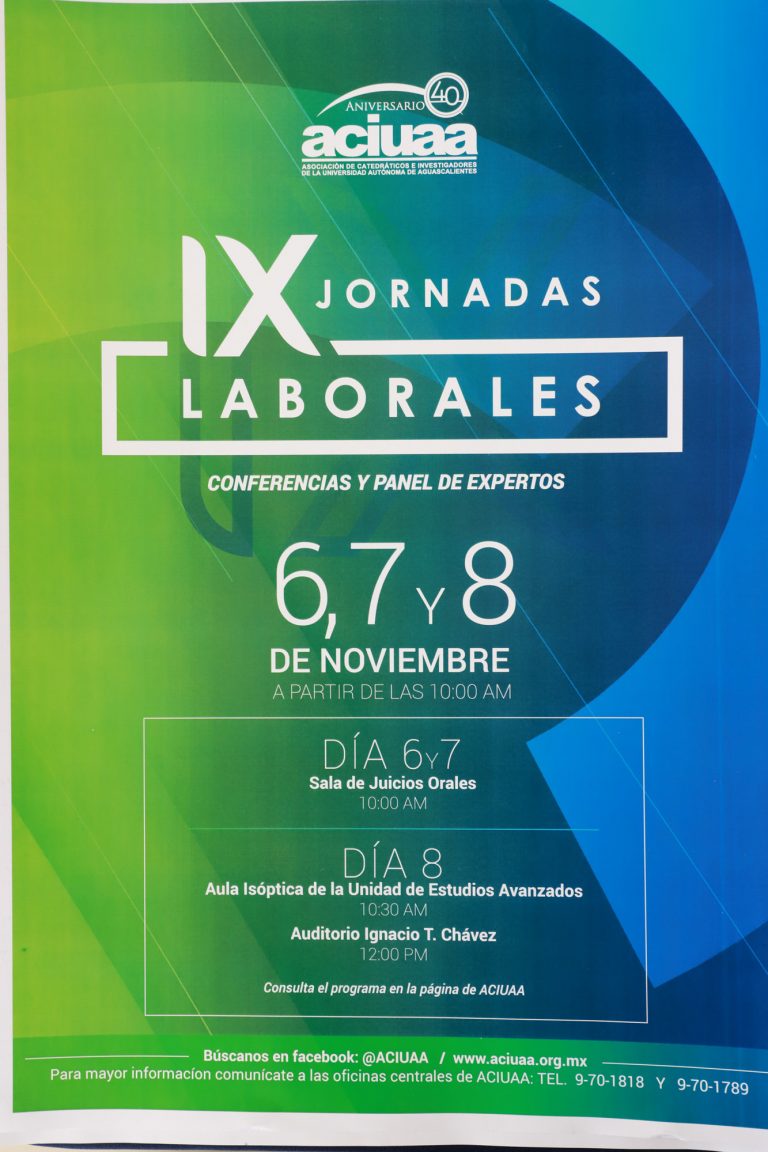 Inauguran las IX Jornadas Laborales en la UAA 