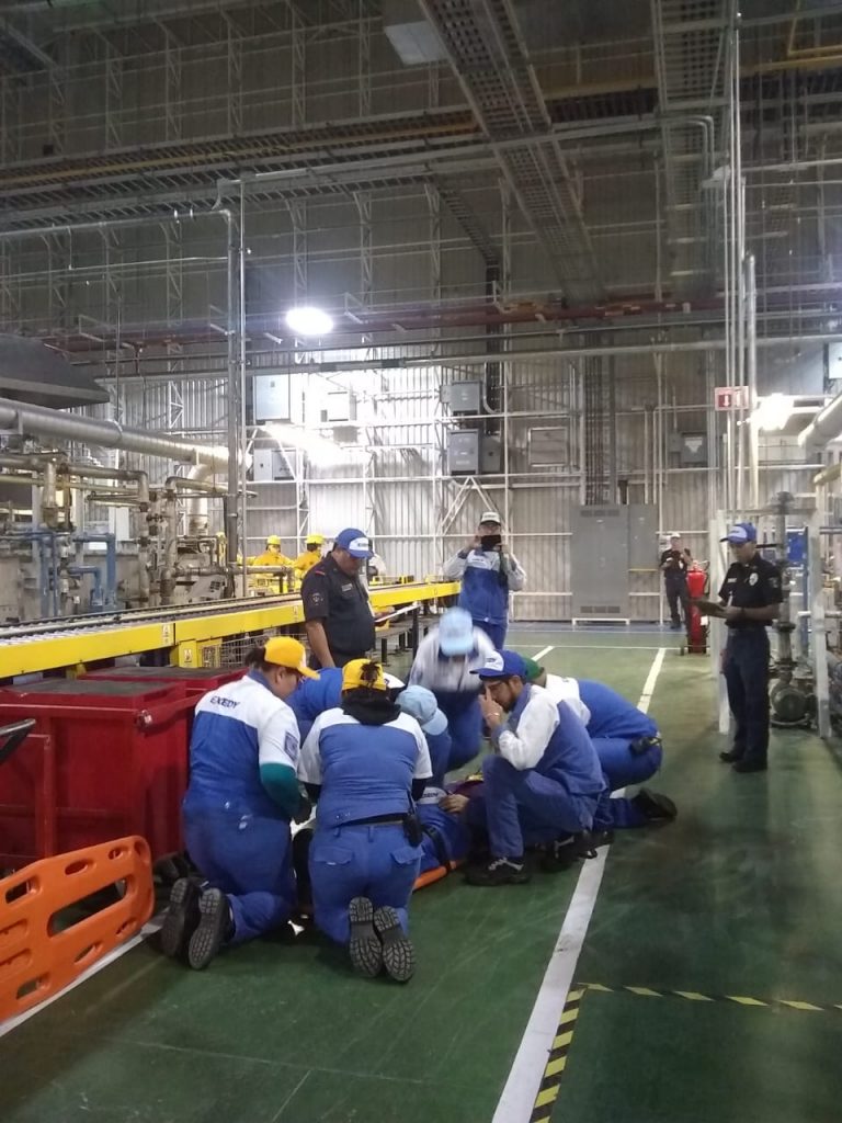 Bomberos de Aguascalientes realizan simulacro de evacuación en empresa Exedy Dynax 