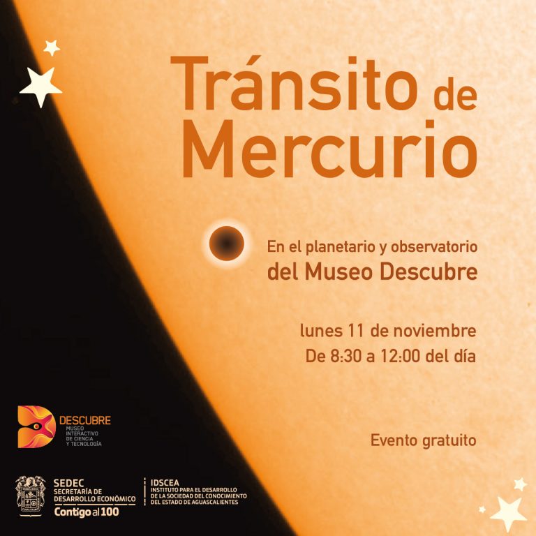 Invitan a observar tránsito de Mercurio en el Museo Descubre de Aguascalientes