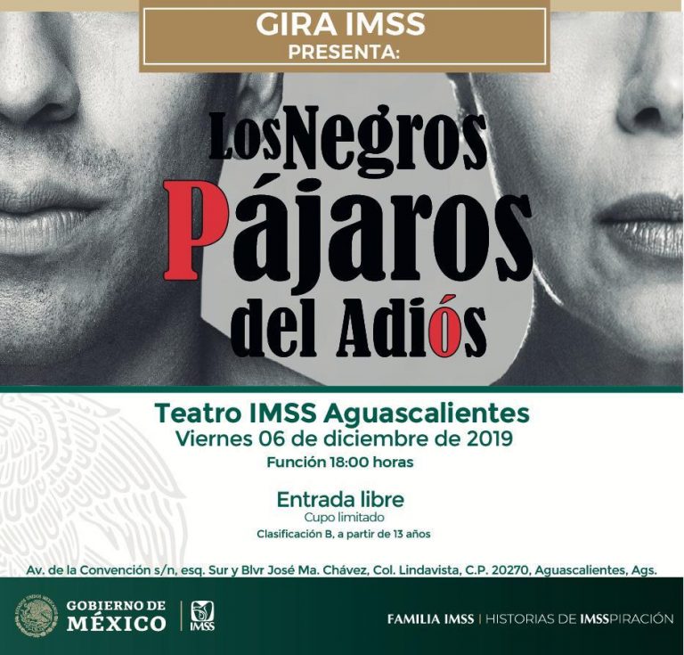 Los negros pájaros del adiós, en el Teatro del IMSS Aguascalientes