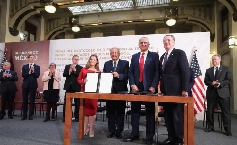 Firman protocolo modificatorio del T-MEC