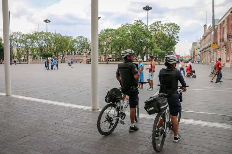 Ciclopolicías  sí funcionan en el centro de Aguascalientes capital: comerciantes