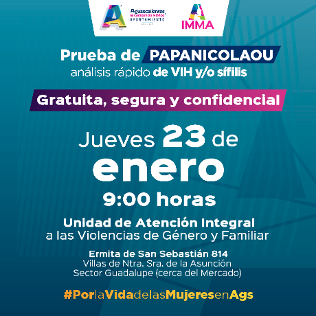 Pruebas gratuitas de papanicolaou y detección de sífilis y VIH a mujeres