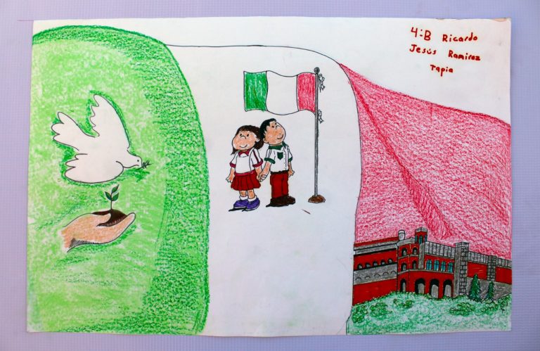 Convocan a niños de primaria a concurso Pinta tu Bandera 2020