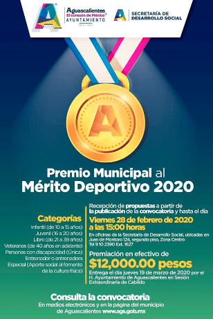 Abren convocatoria para el Premio Municipal al Mérito Deportivo 2020