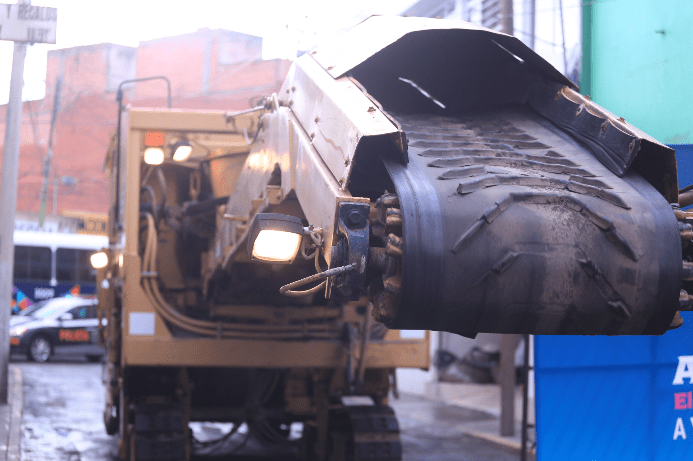 Repavimentación en la calle Larreategui de Aguascalientes