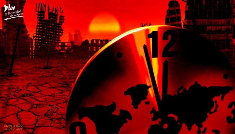 La humanidad en el límite del fin del mundo por cambio climático y armas nucleares