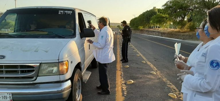 Supervisan filtros sanitarios en accesos a Aguascalientes