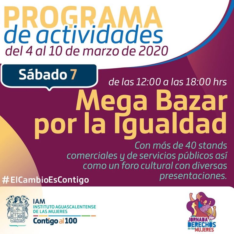 IAM organiza mega bazar por la igualdad en Aguascalientes