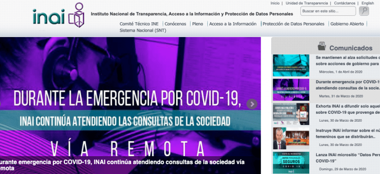 INAI continúa atendiendo las consultas de la sociedad vía remota   