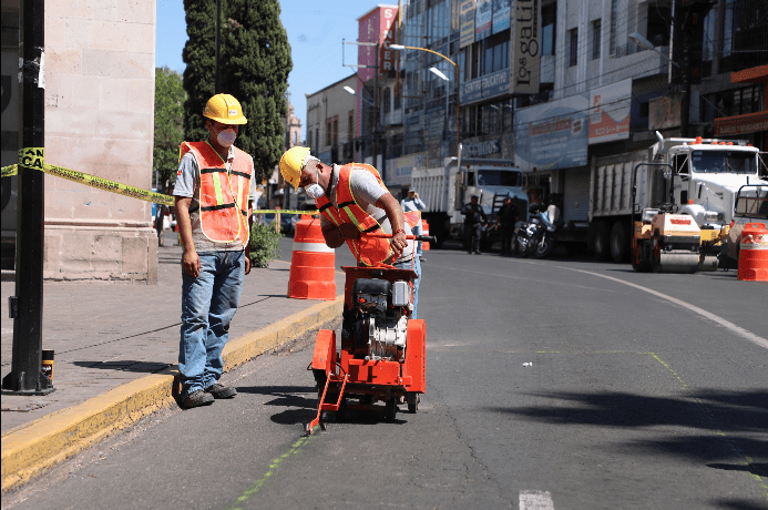Arrancan obras de rehabilitación de la calle Morelos en Aguascalientes