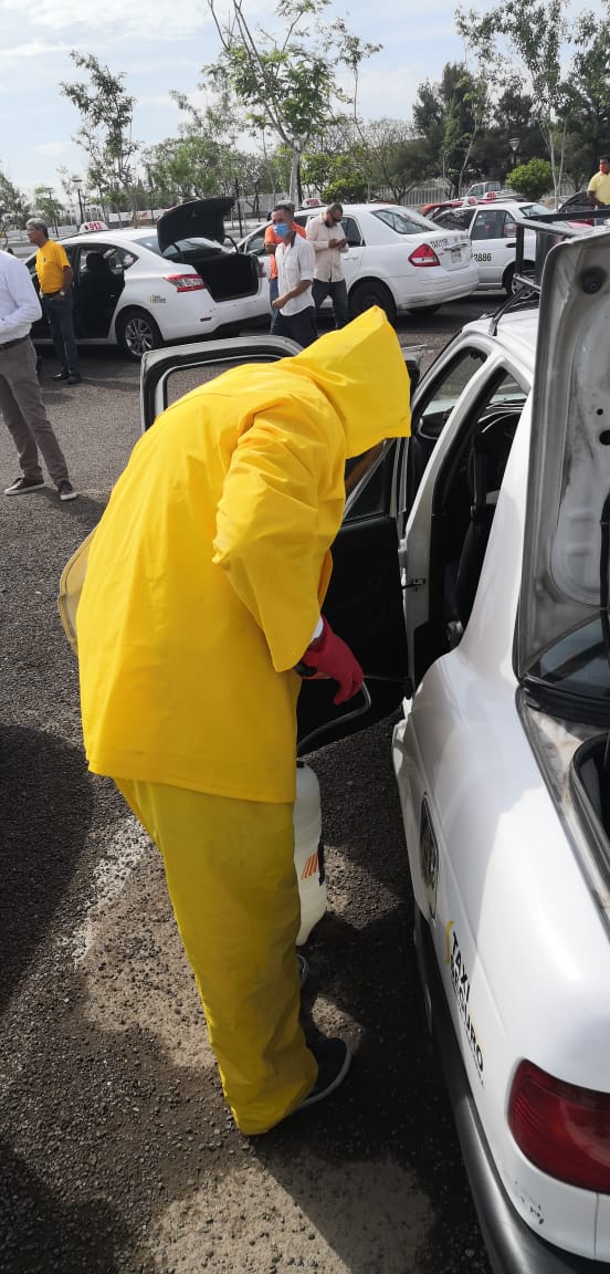 La Cmov ha desinfectado mil taxis en el estado de Aguascalientes durante pandemia por COVID-19
