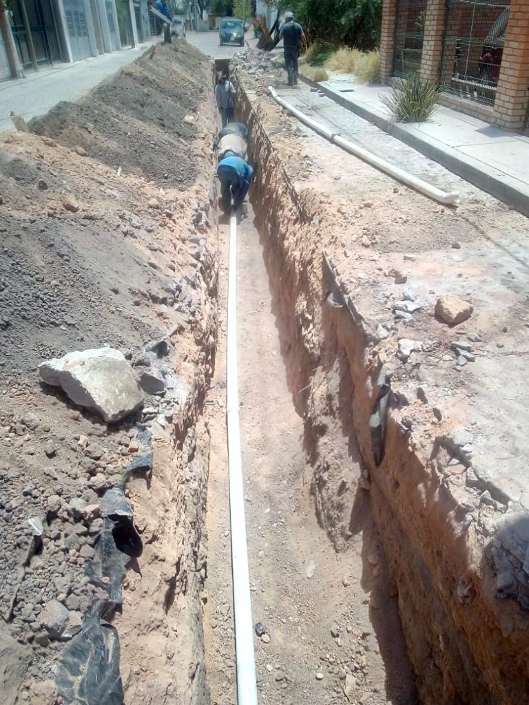 Rehabilita Capas 300 metros de la red en Corral de Barrancos en Jesús María, Aguascalientes