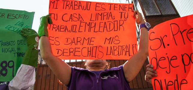 Piden a gobierno seguro de desempleo para trabajadoras del hogar