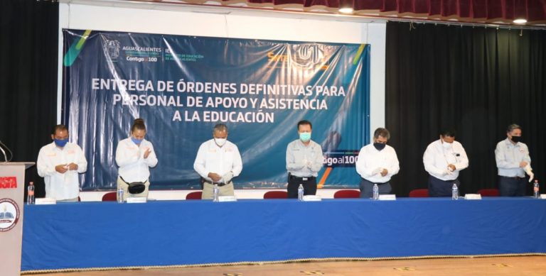 Entrega IEA órdenes definitivas a personal de apoyo y asistencia a la educación   